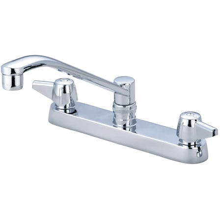 Central Brass Two Handle Cast Brass Kitchen Faucet, NPSM, Standard, Polished Chrome, Weight: 4.77 0122-A
